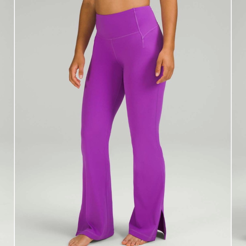 Lululemon Groove Super-High-Rise Split-Hem Flare Pant *Nulu Moonlit Magenta